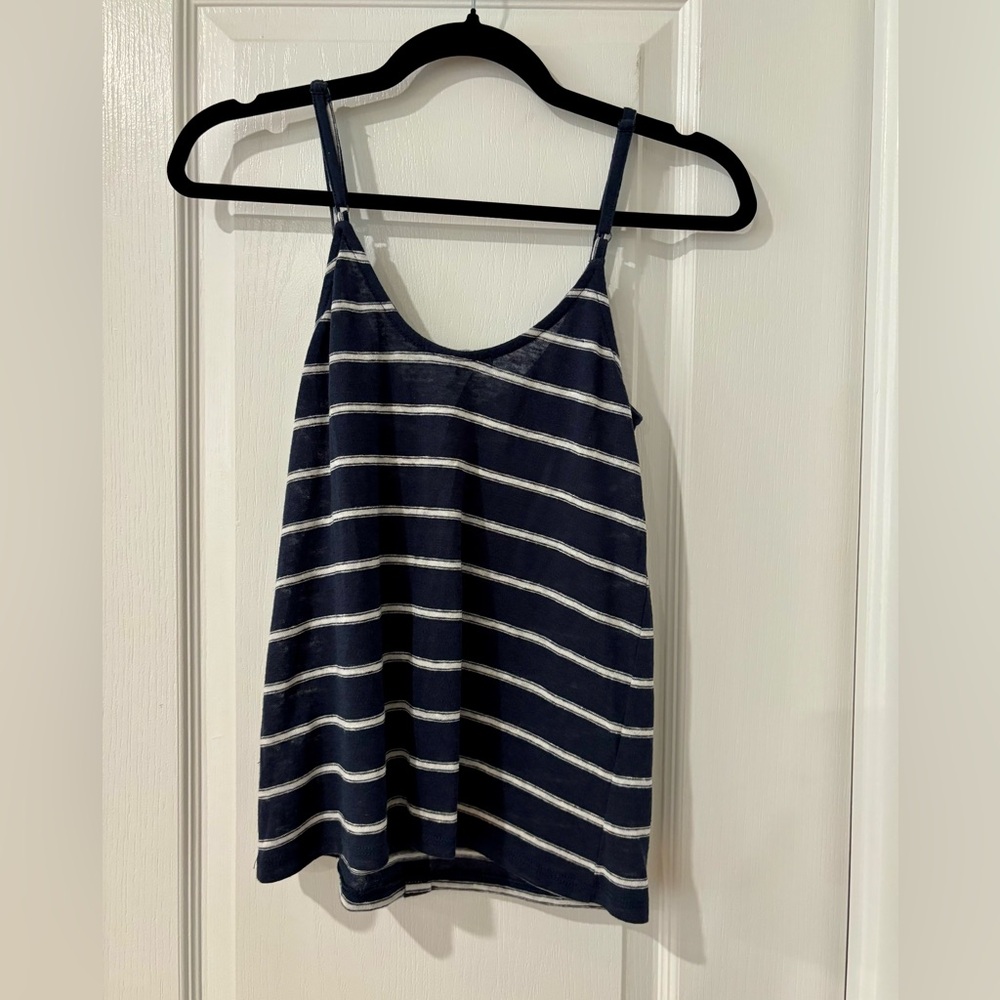 M&S Collection Navy Striped Top - Picture 2 of 3